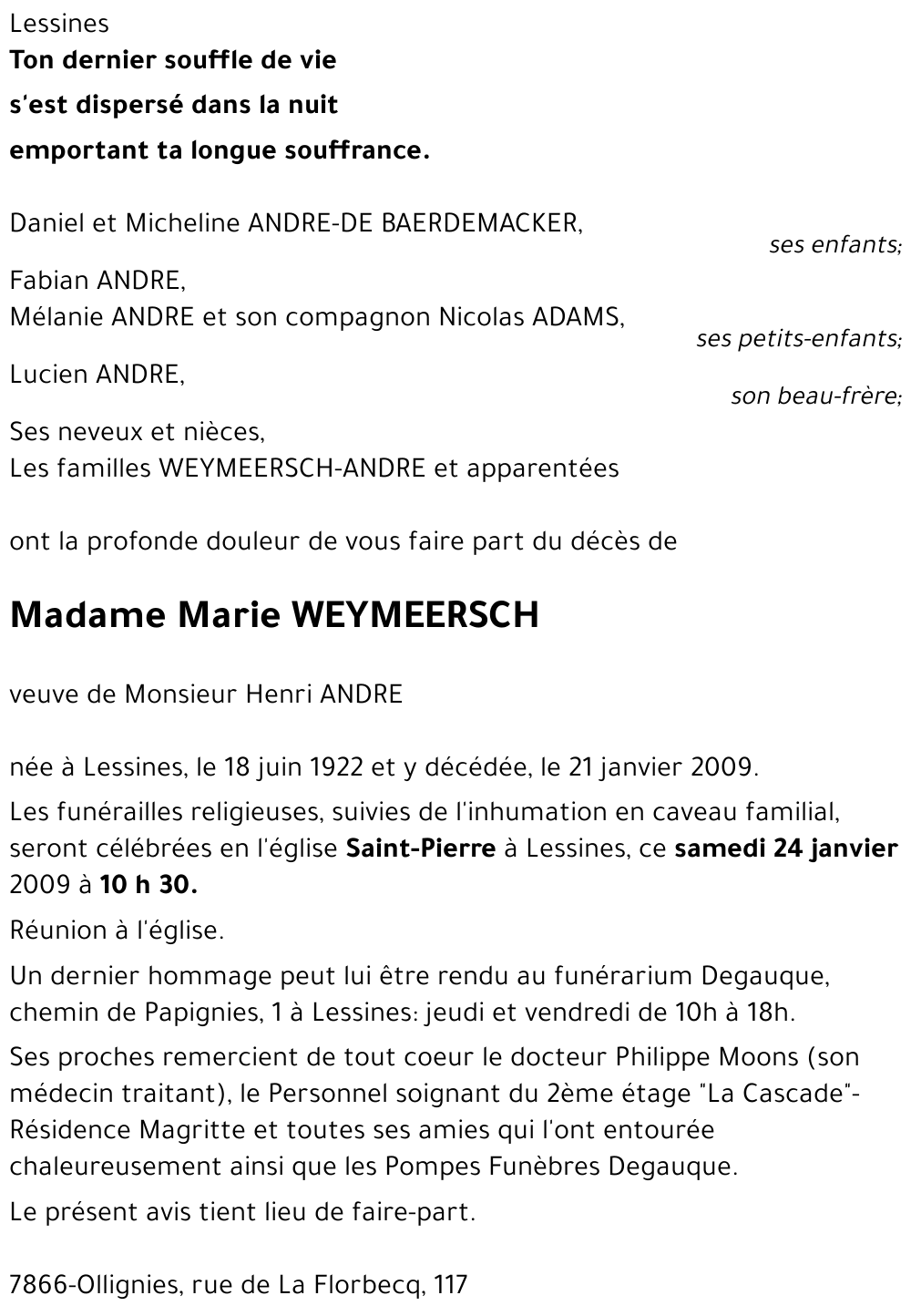 Marie WEYMEERSCH