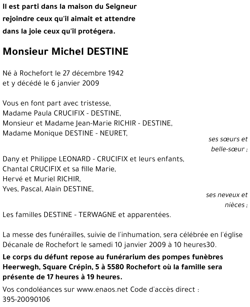 Michel DESTINE