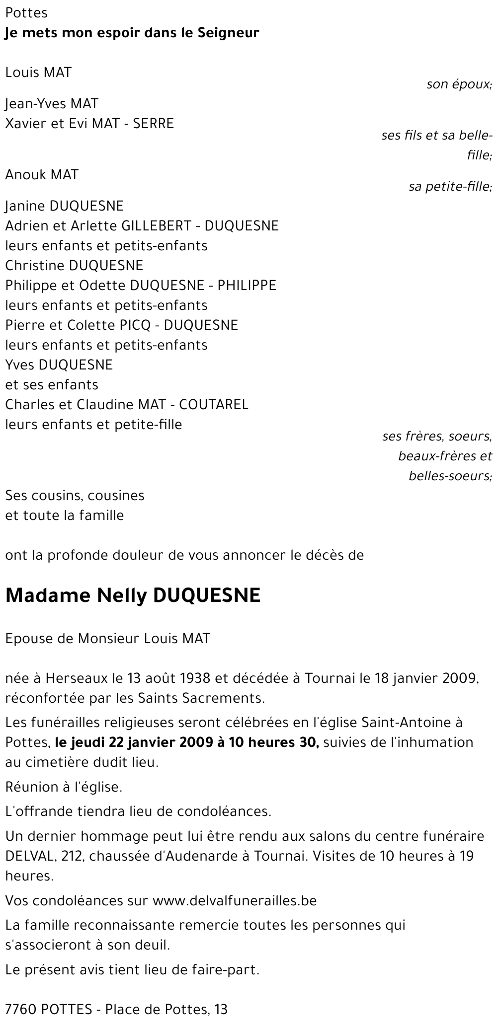 Nelly DUQUESNE