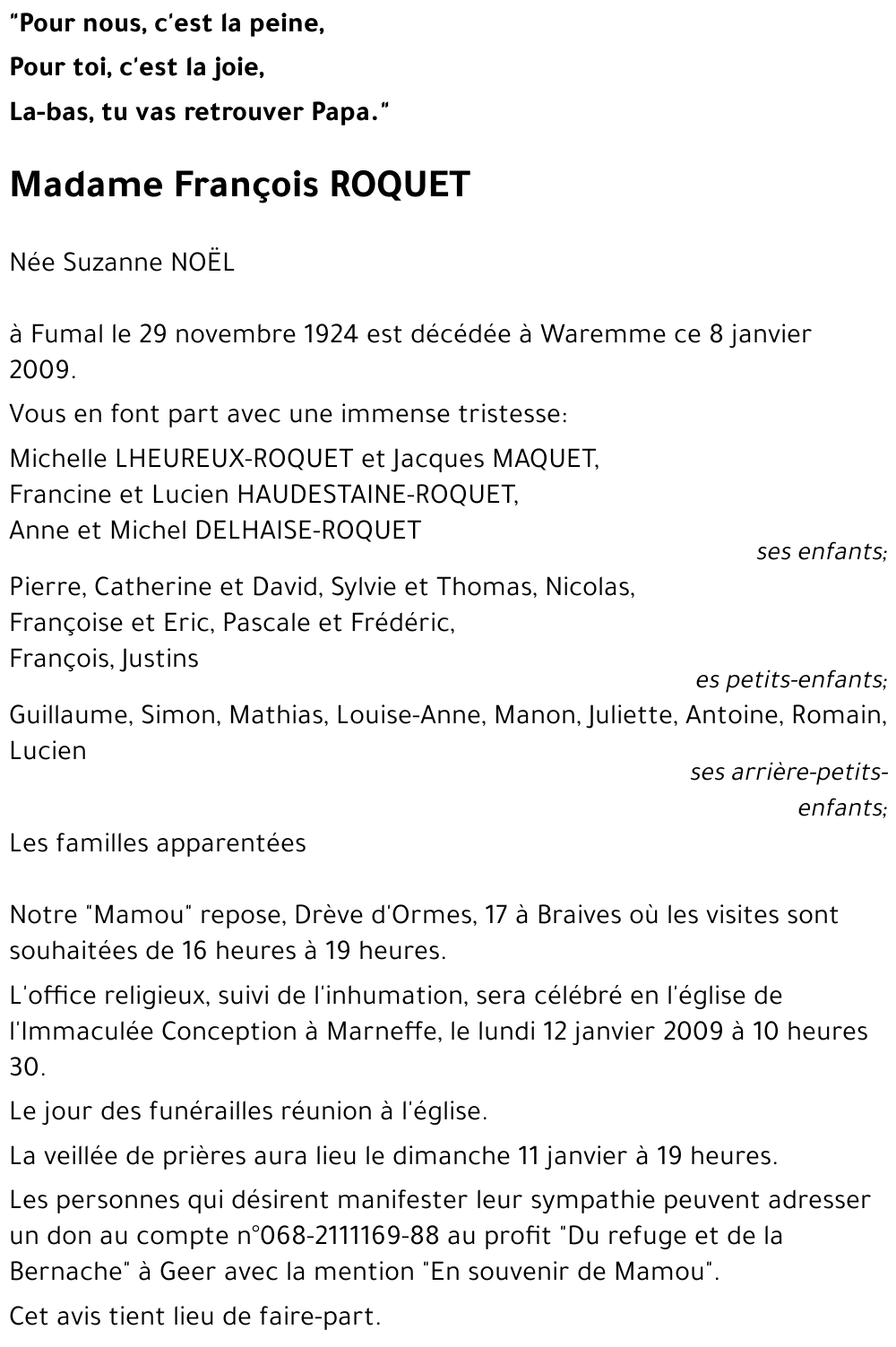 Suzanne NOËL
