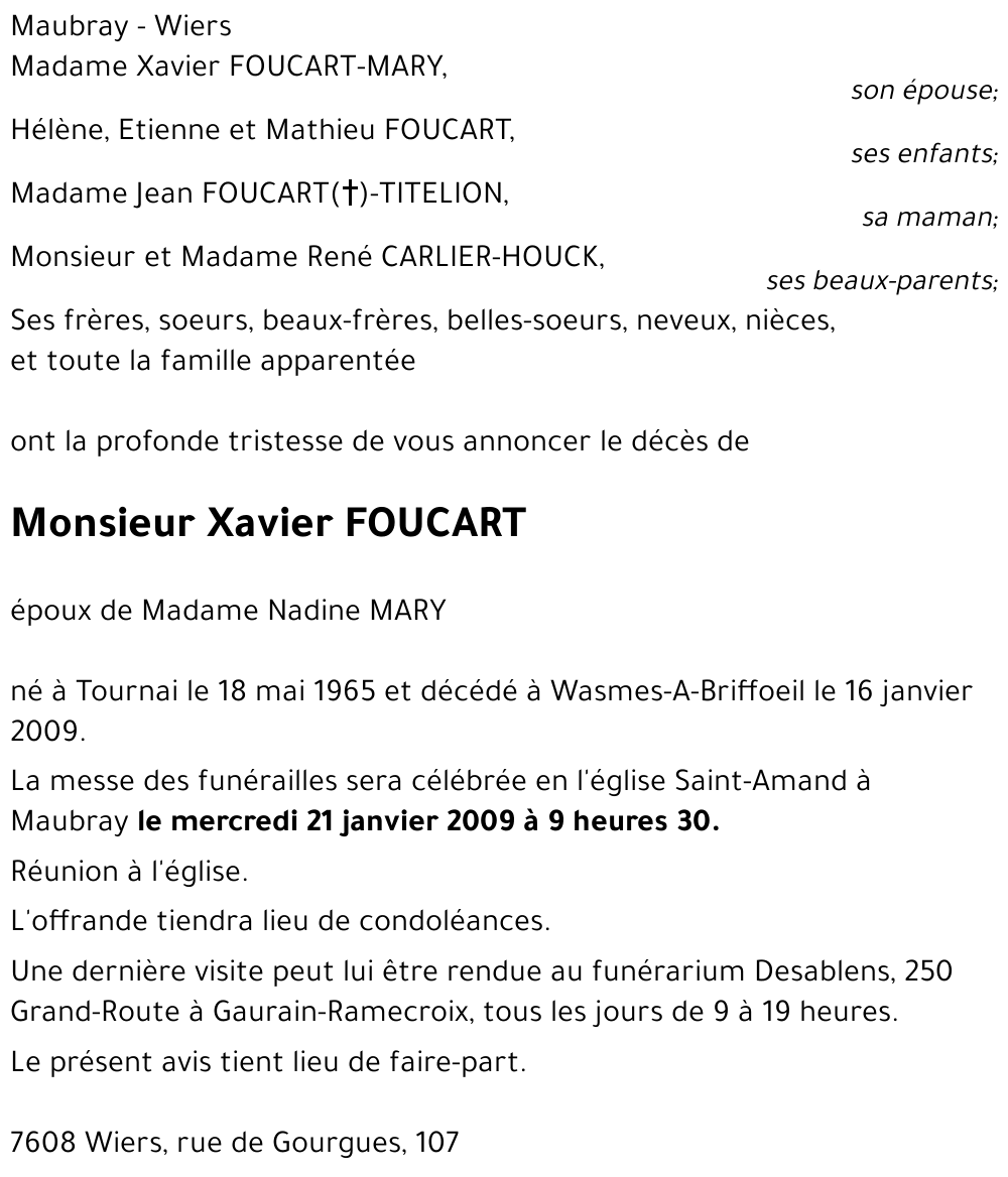 Xavier FOUCART