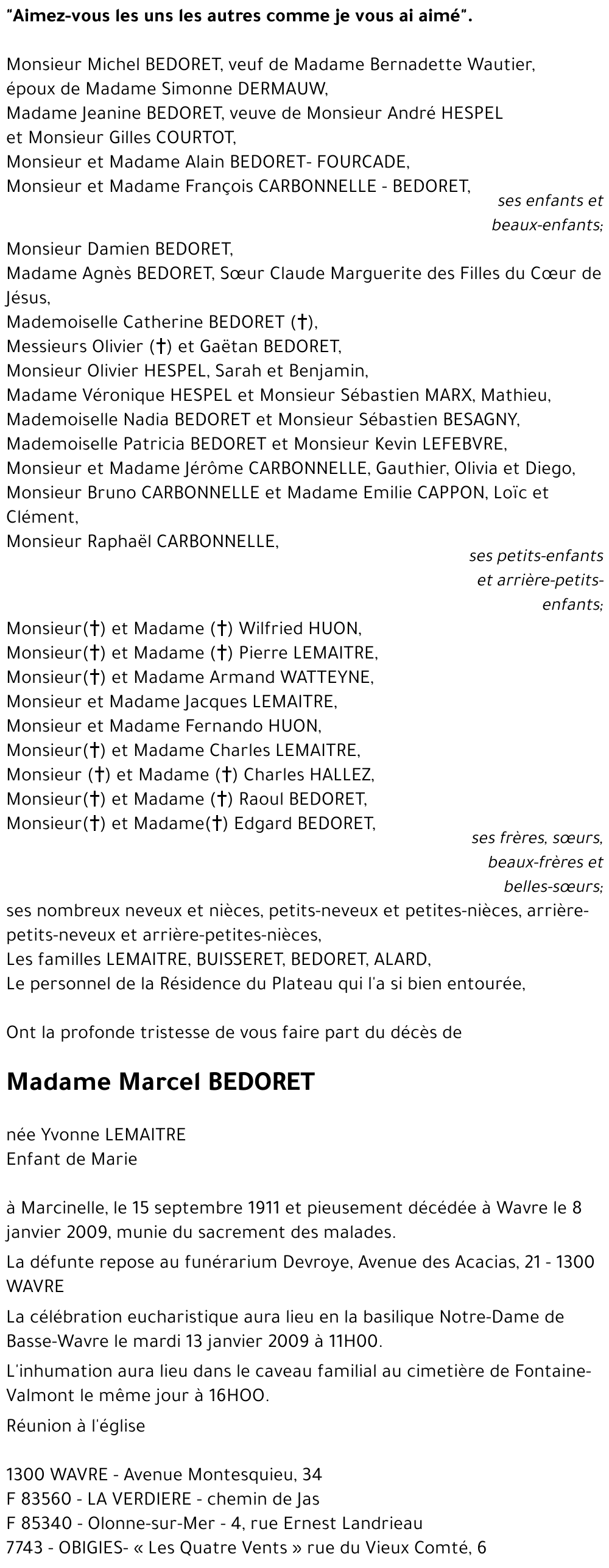 Yvonne LEMAITRE