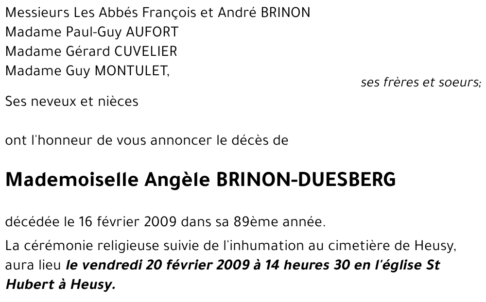 Angèle BRINON