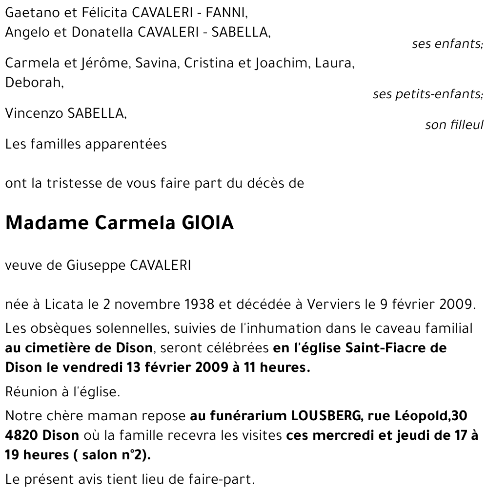 Carmela GIOIA