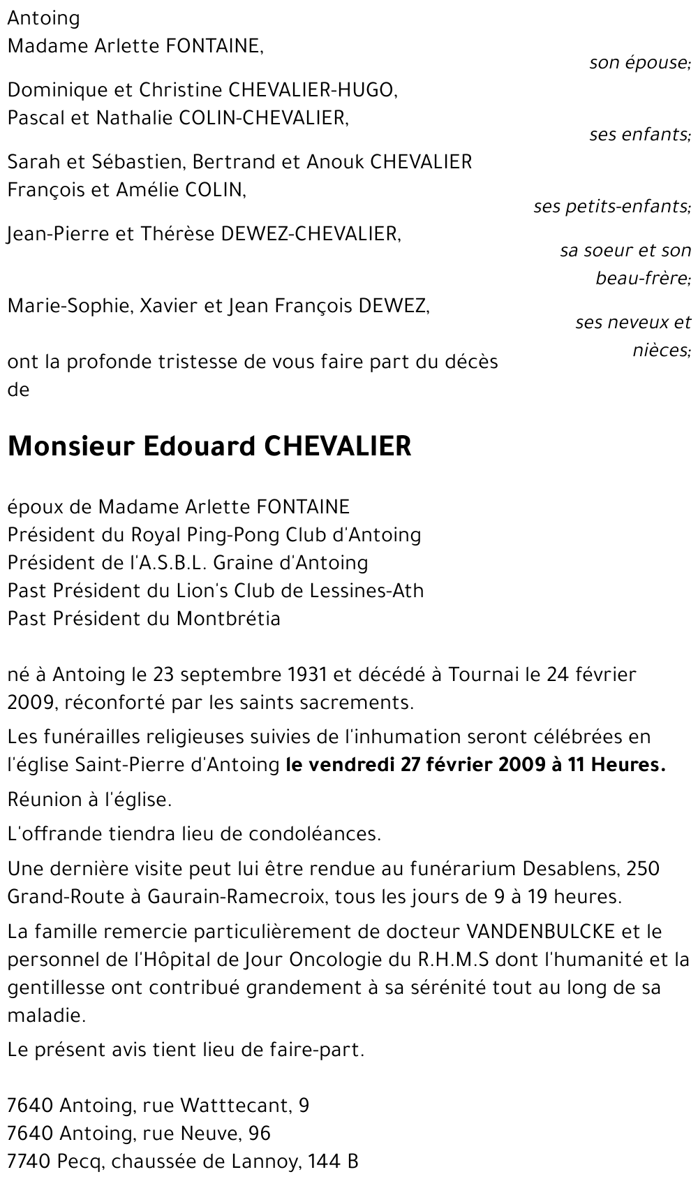 Edouard CHEVALIER