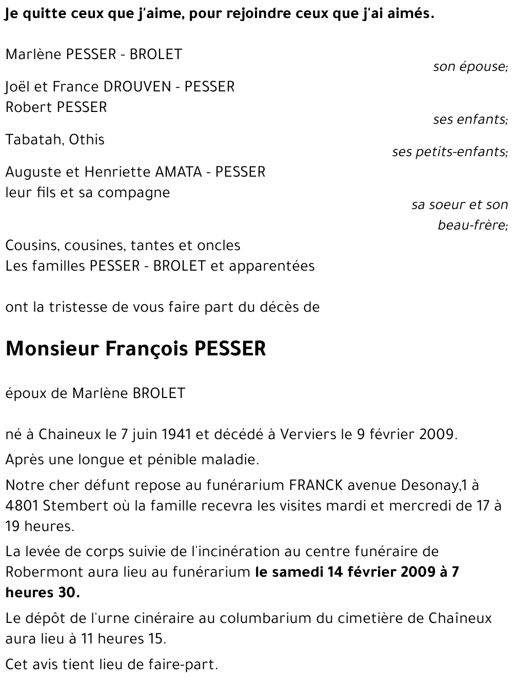 François PESSER