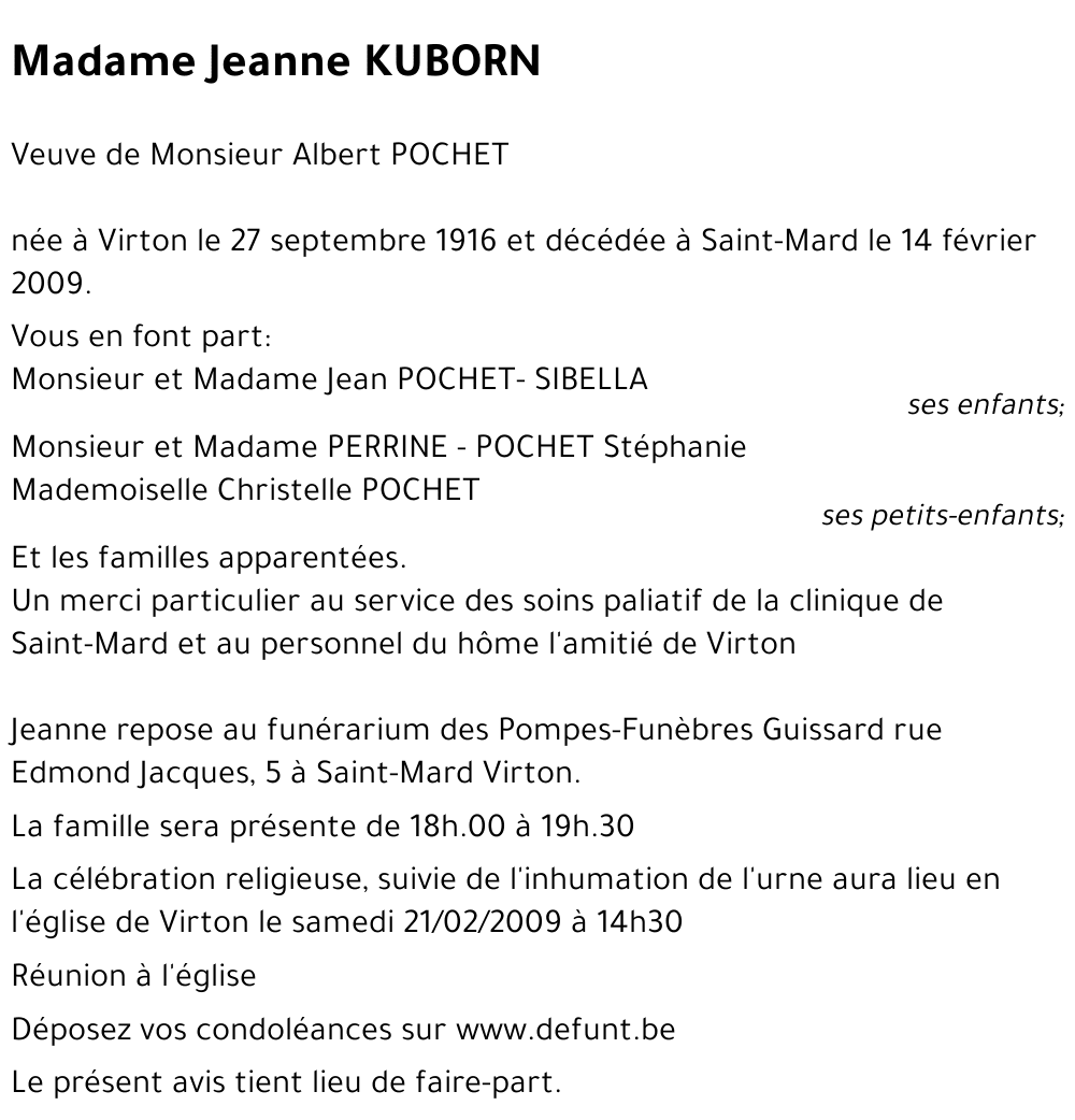 Jeanne KUBORN