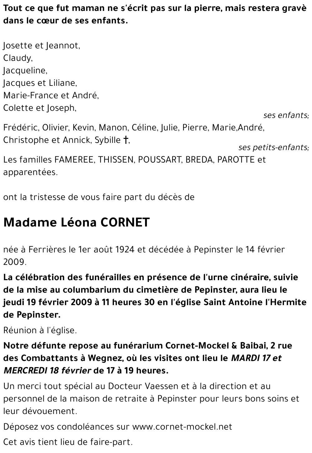 Léona CORNET