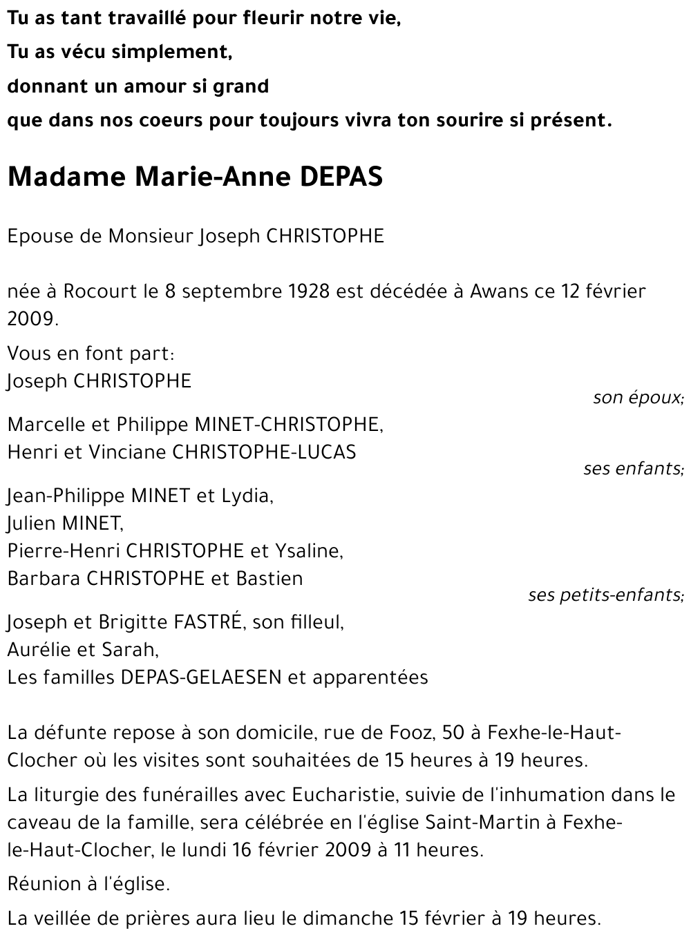 Marie-Anne DEPAS