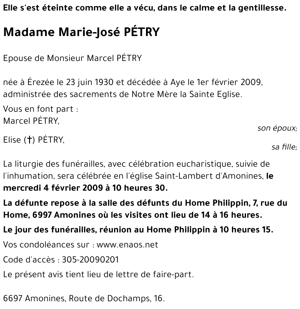 Marie-José PÉTRY