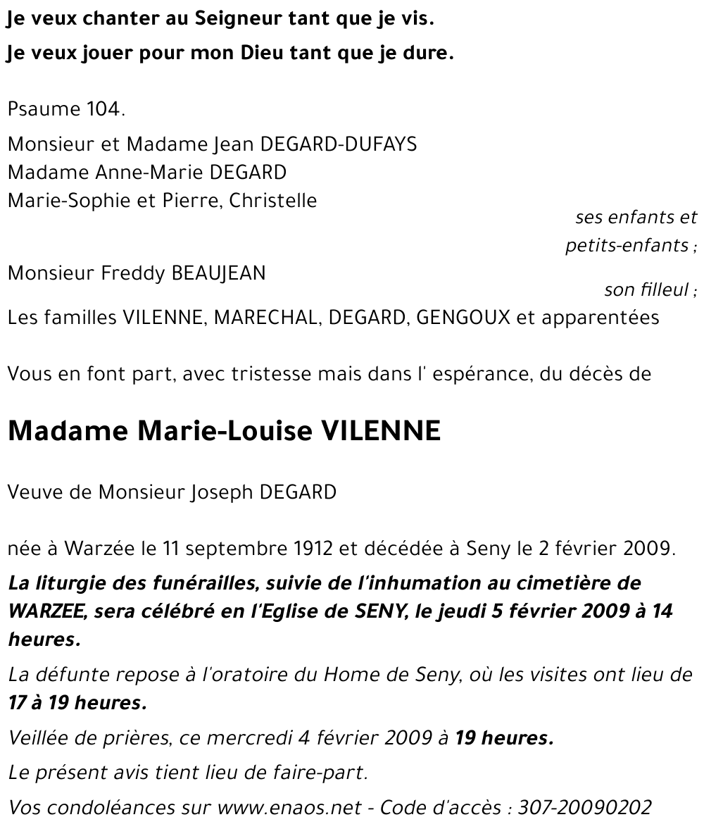 Marie-Louise VILENNE