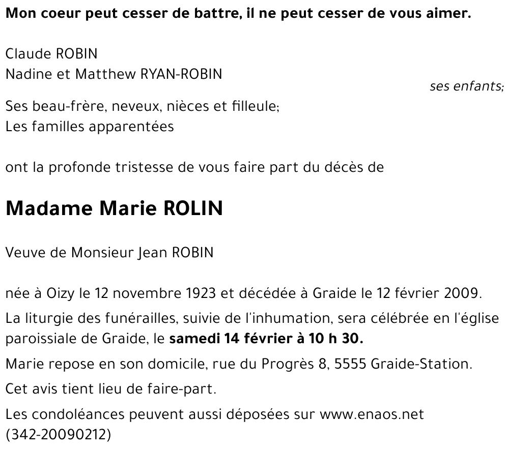 Marie ROLIN