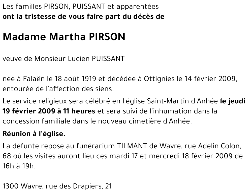 Martha PIRSON