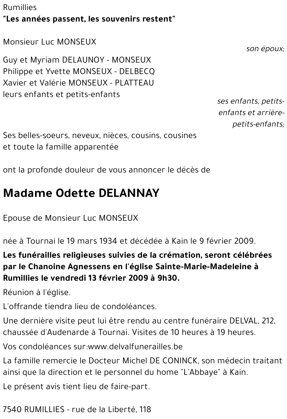 Odette DELANNOY