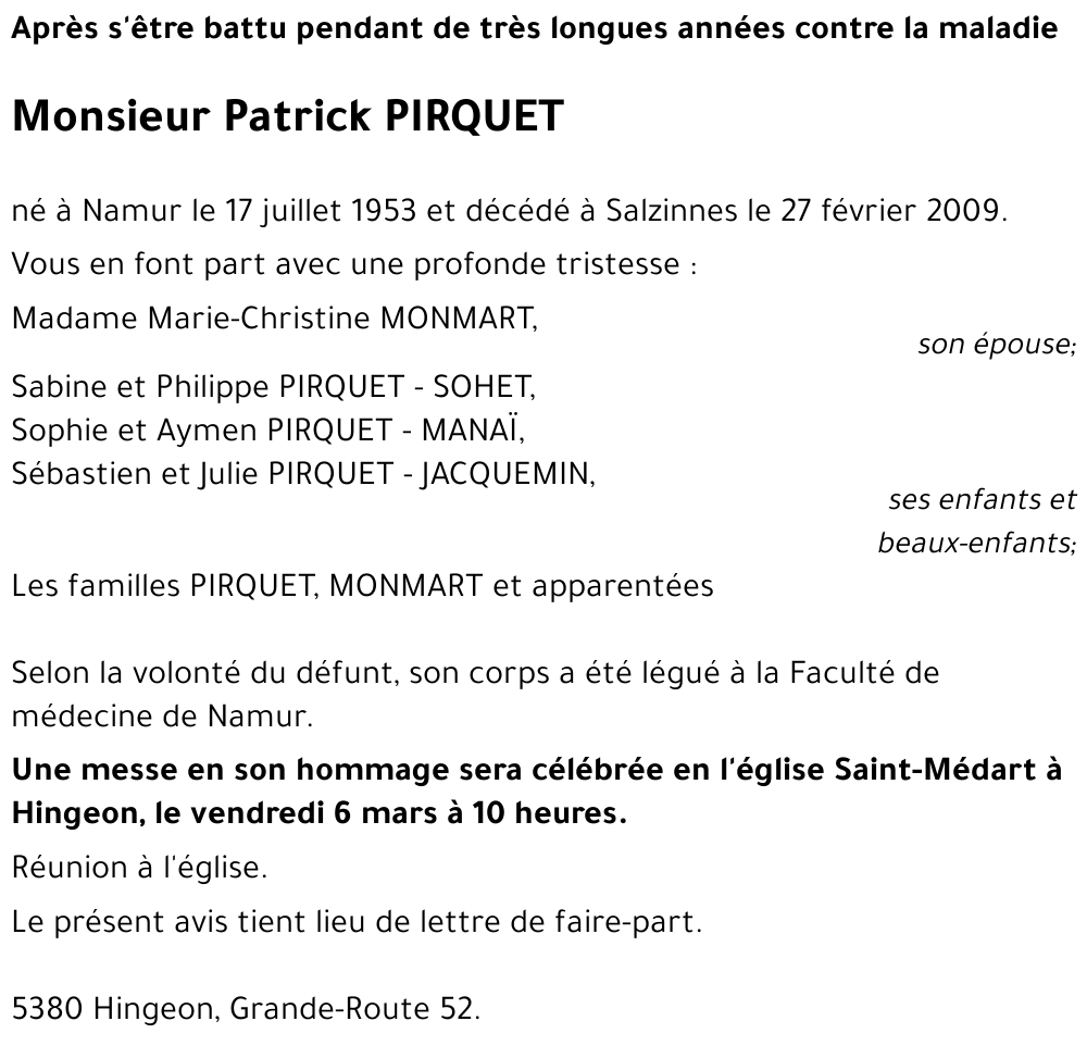 Patrick PIRQUET