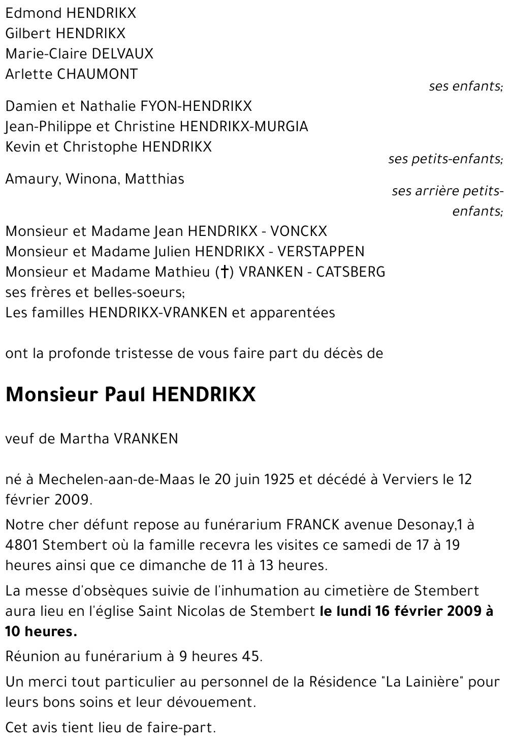 Paul HENDRIKX