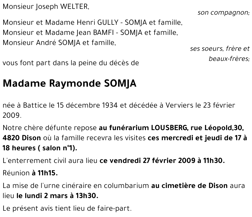 Raymonde SOMJA