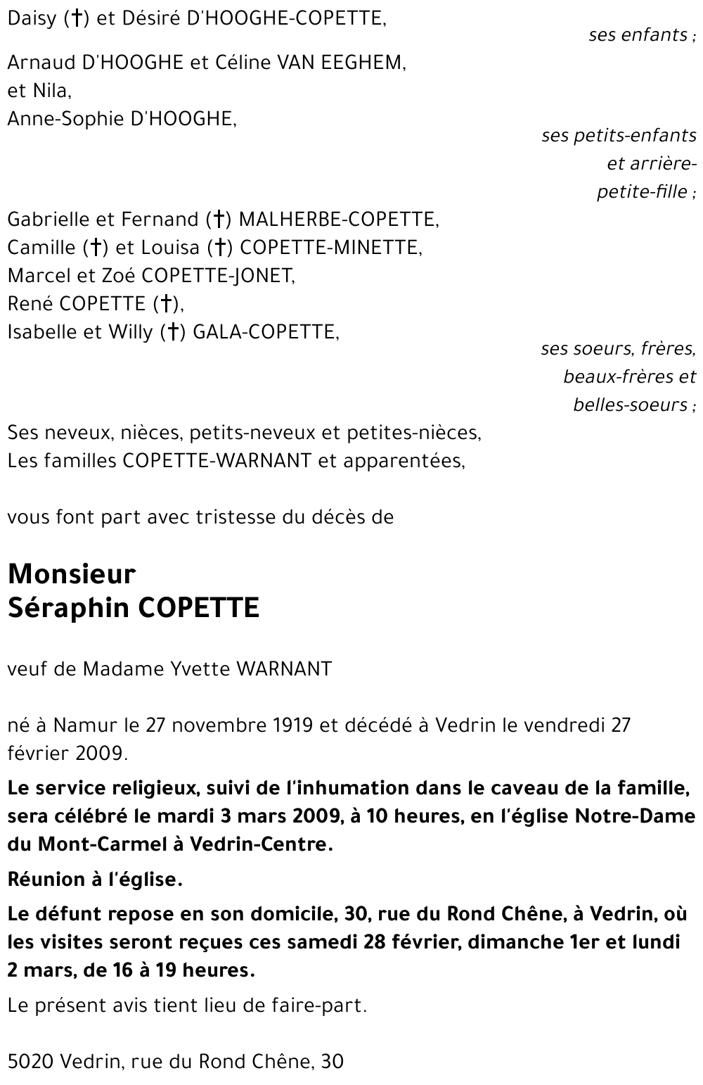 Séraphin COPETTE