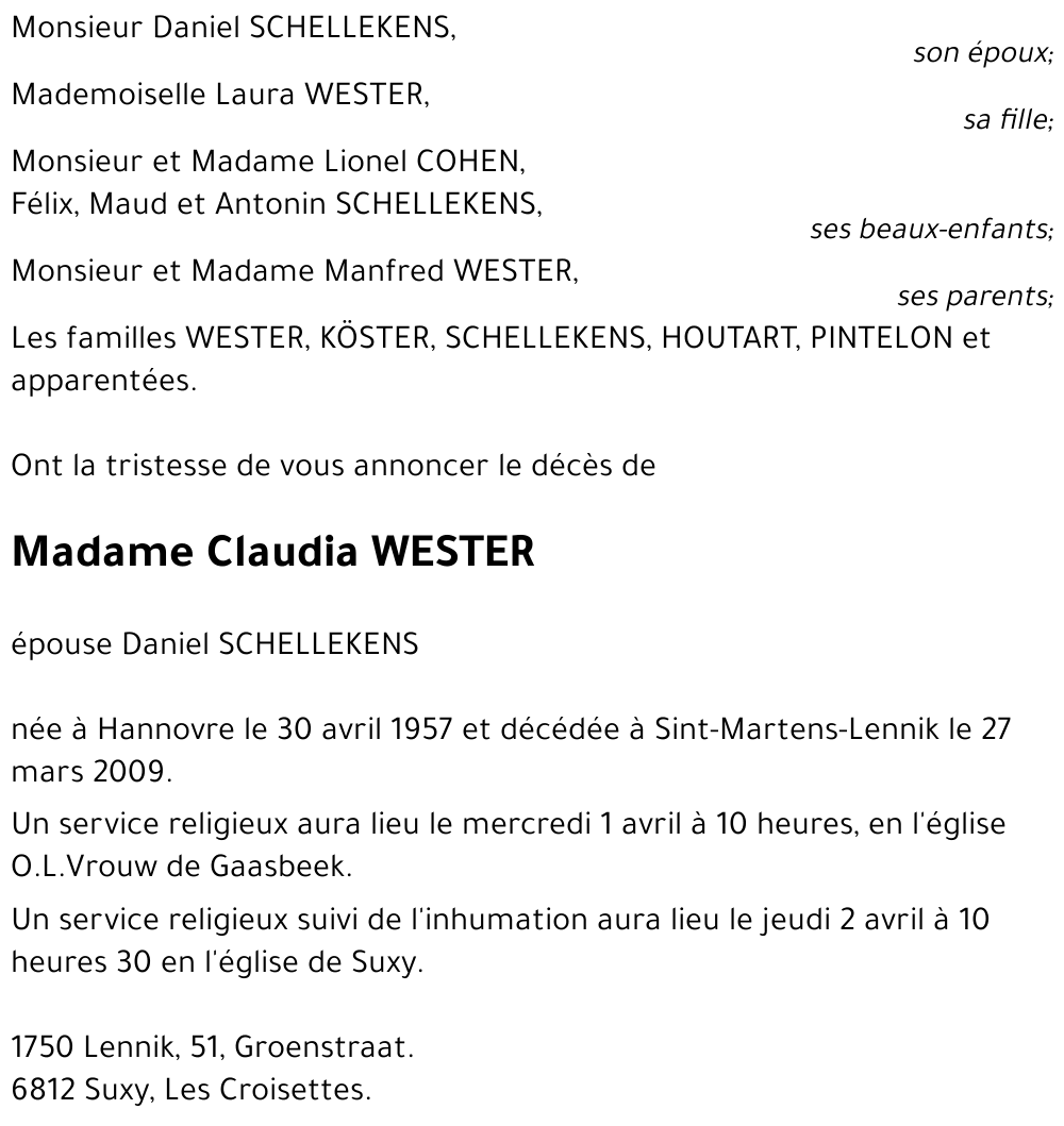 Claudia WESTER