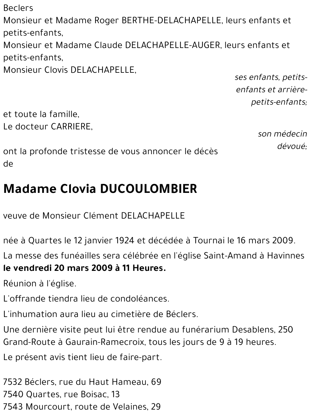 Clovia DUCOULOMBIER