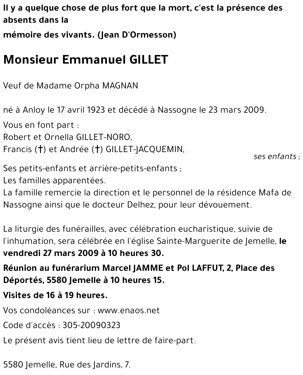 Emmanuel GILLET