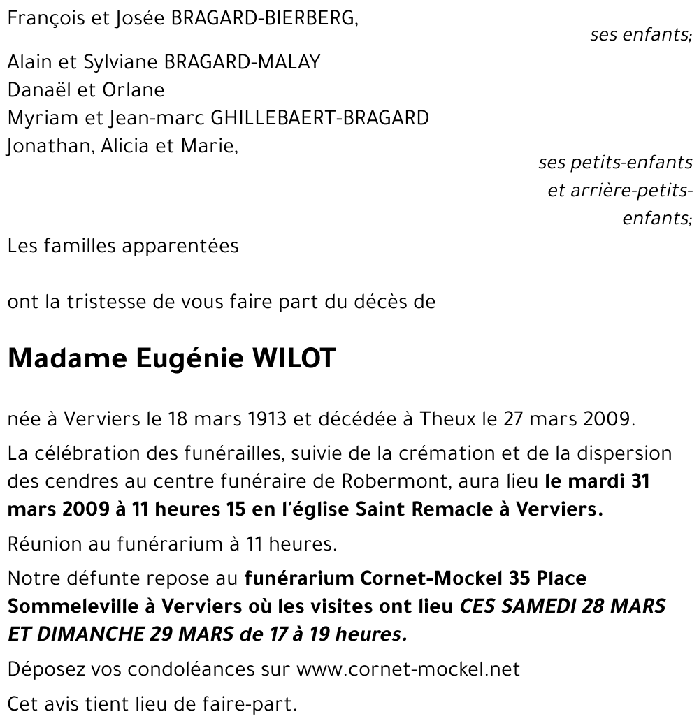 Eugénie WILOT