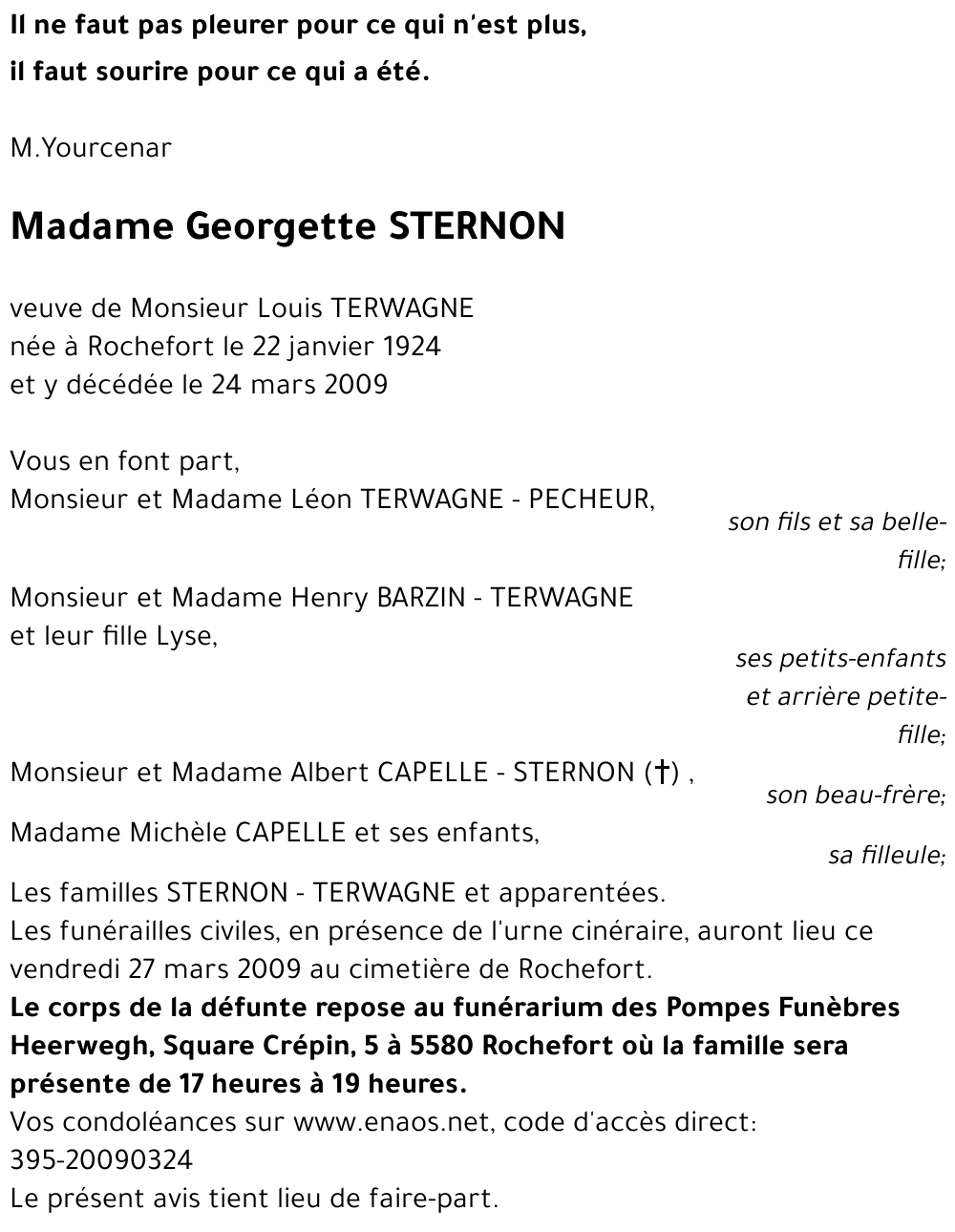 Georgette STERNON