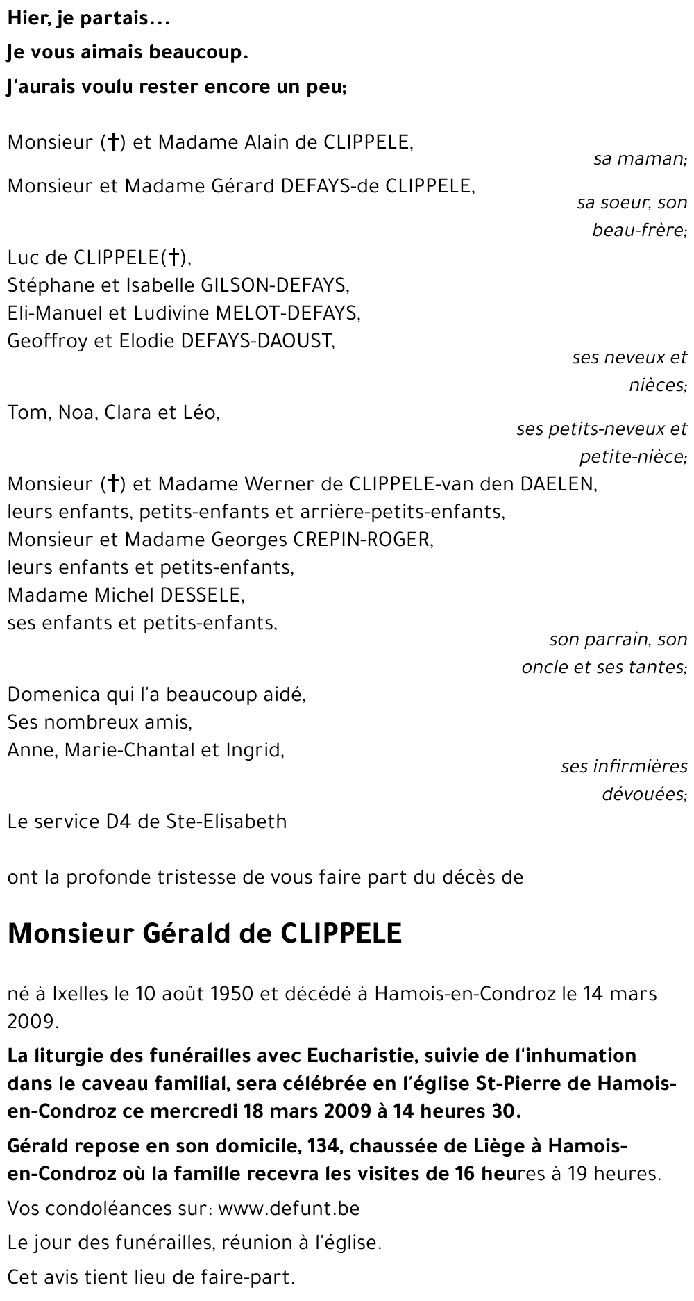 Gérald de CLIPPELE