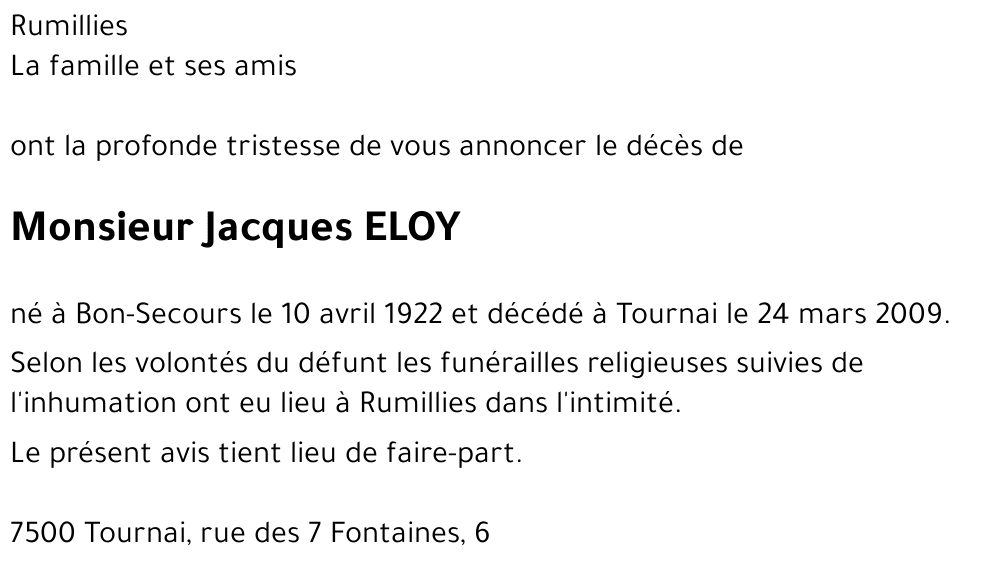 Jacques ELOY