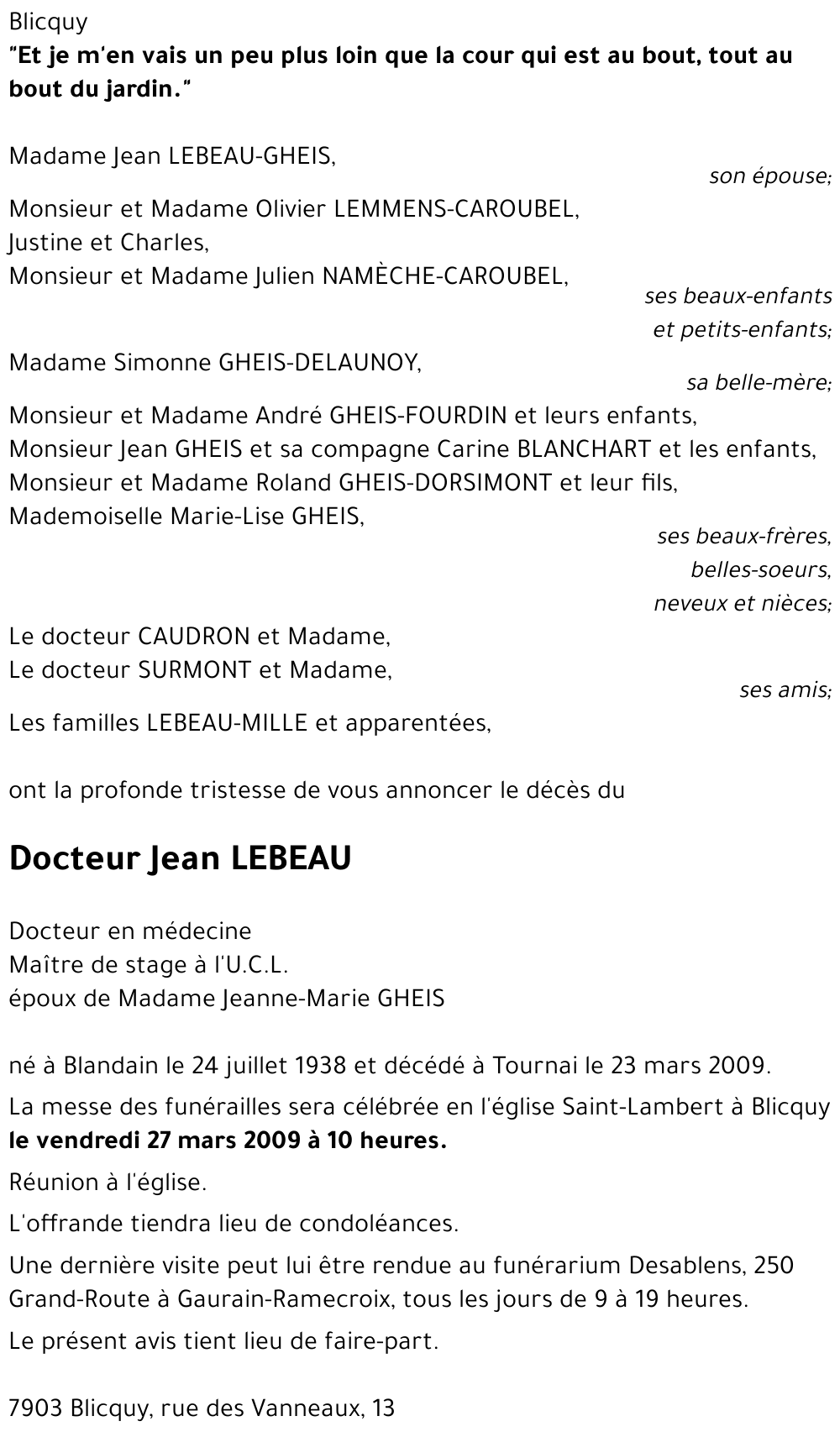 Jean LEBEAU