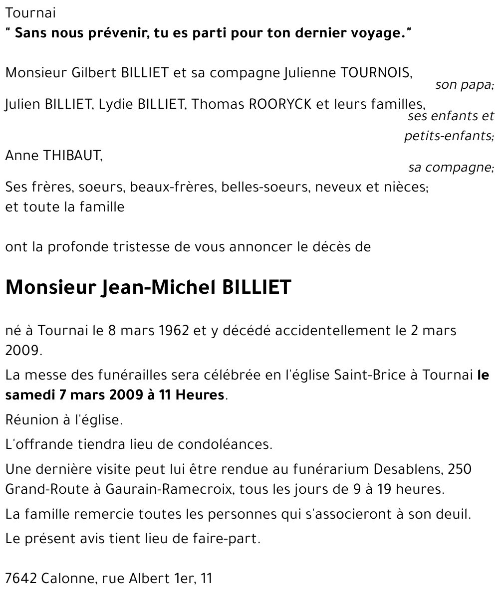 Jean-Michel BILLIET