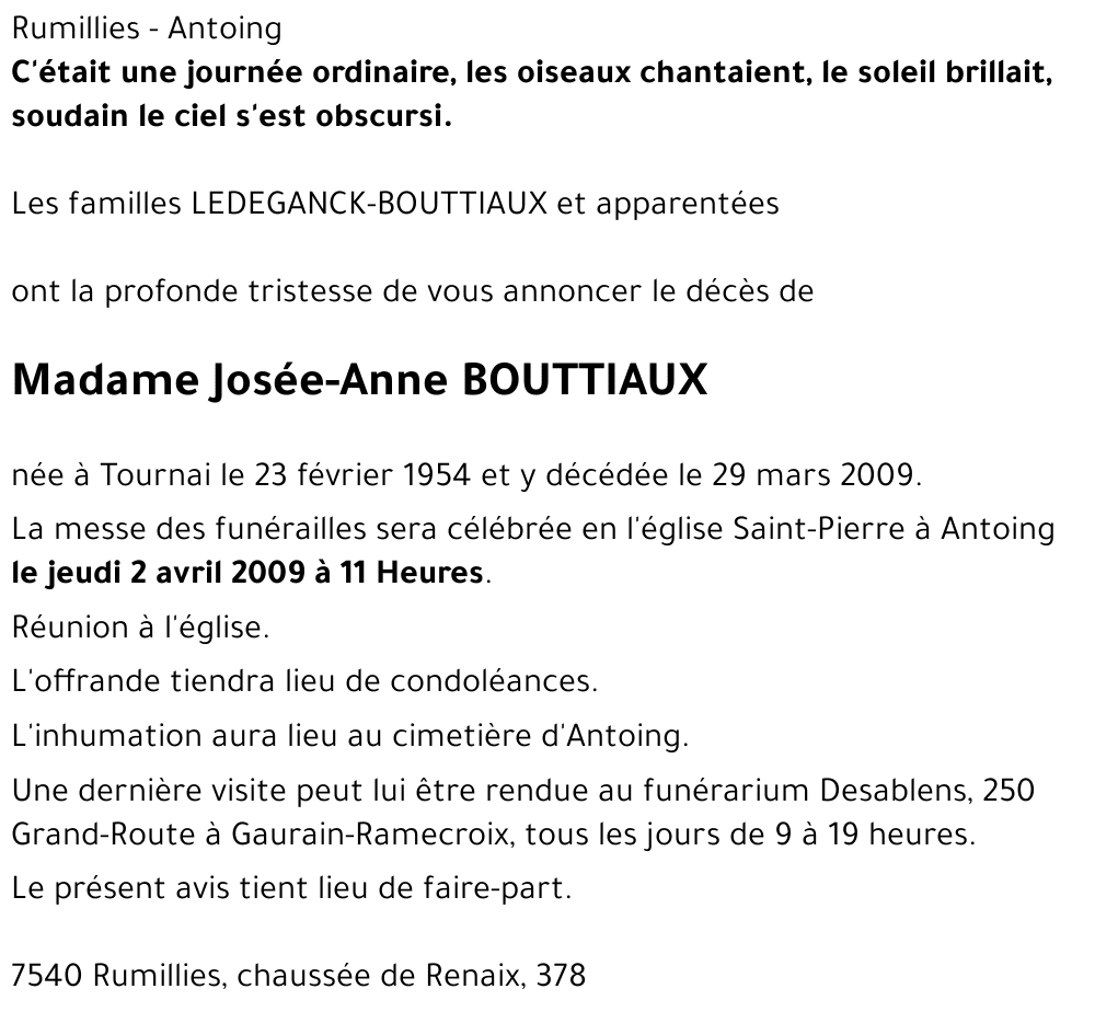 Josée-Anne BOUTTIAUX