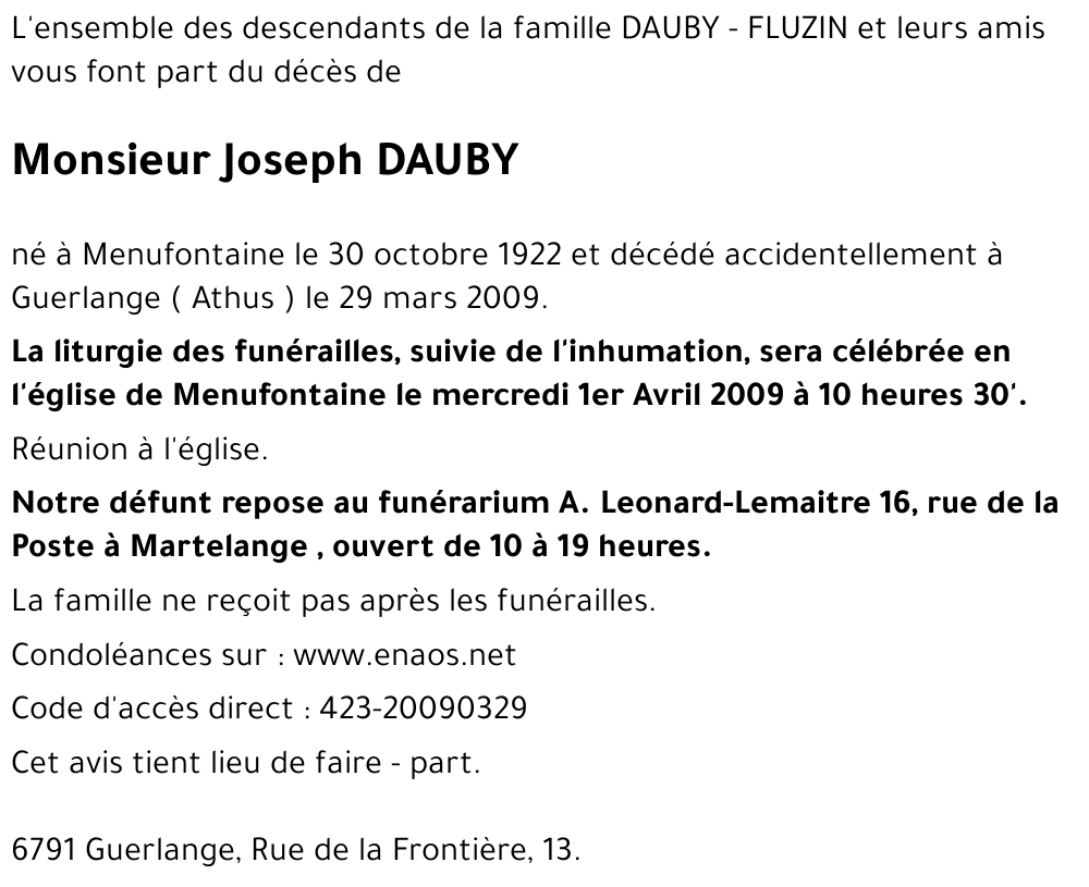 Joseph DAUBY