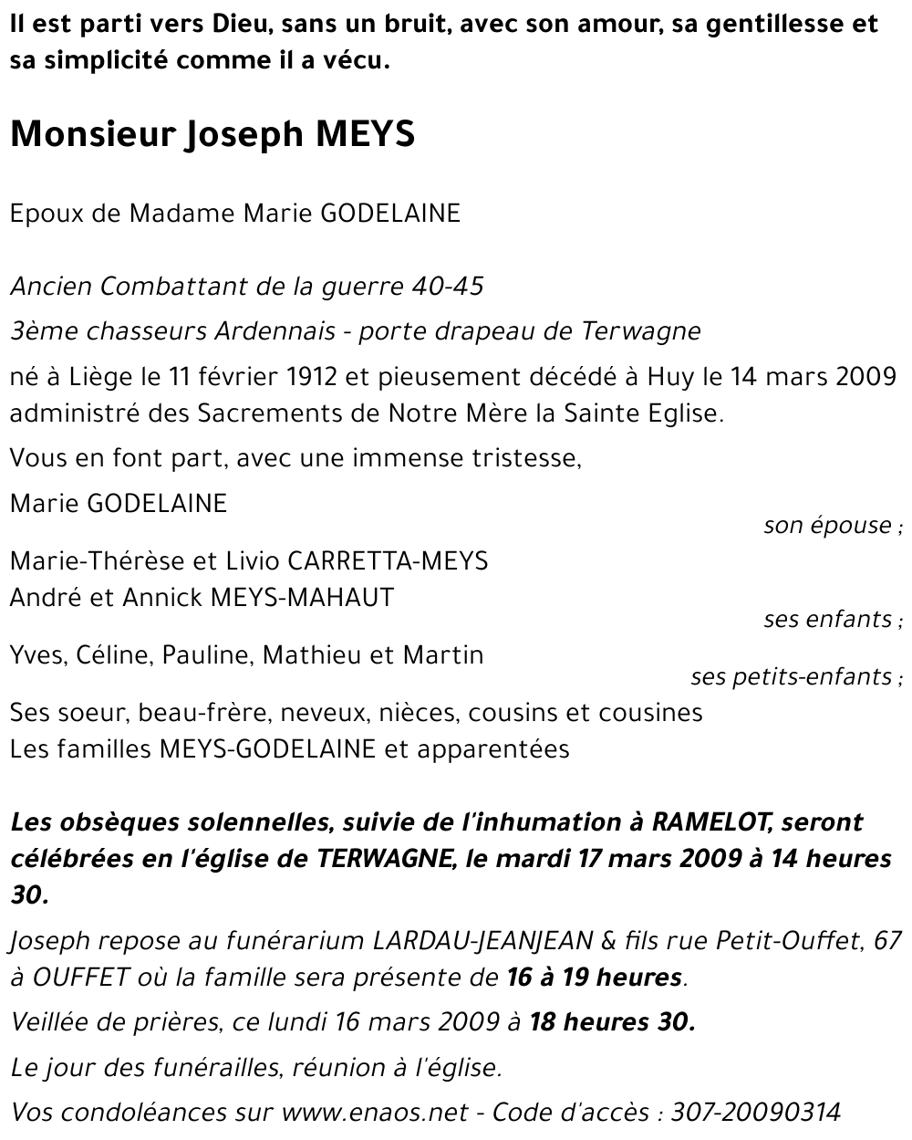 Joseph MEYS