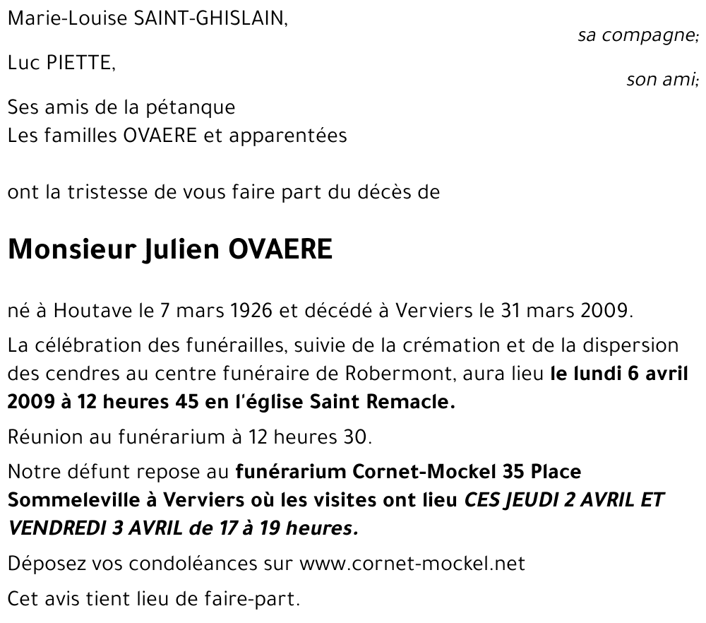 Julien OVAERE