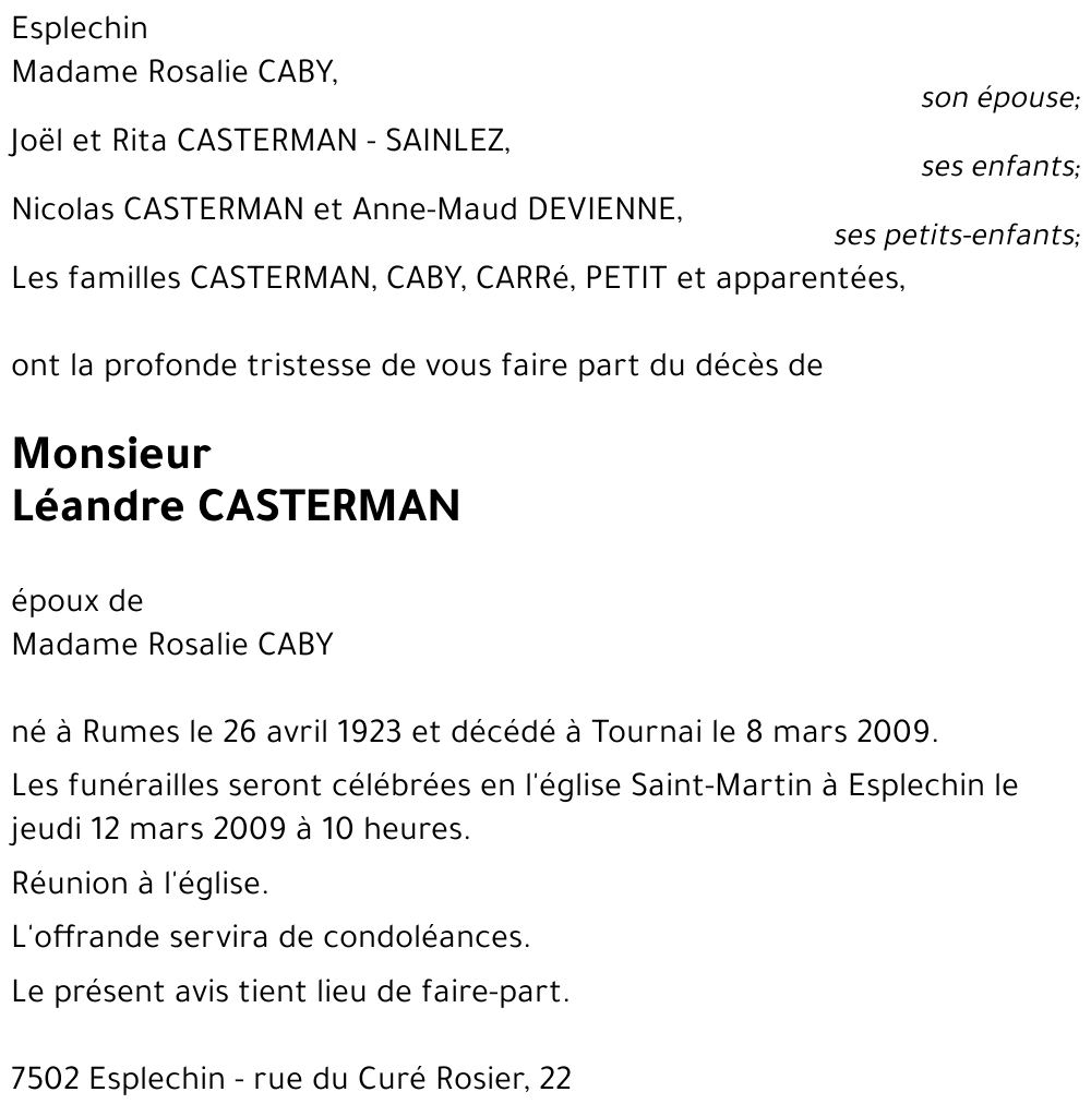 Léandre CASTERMAN