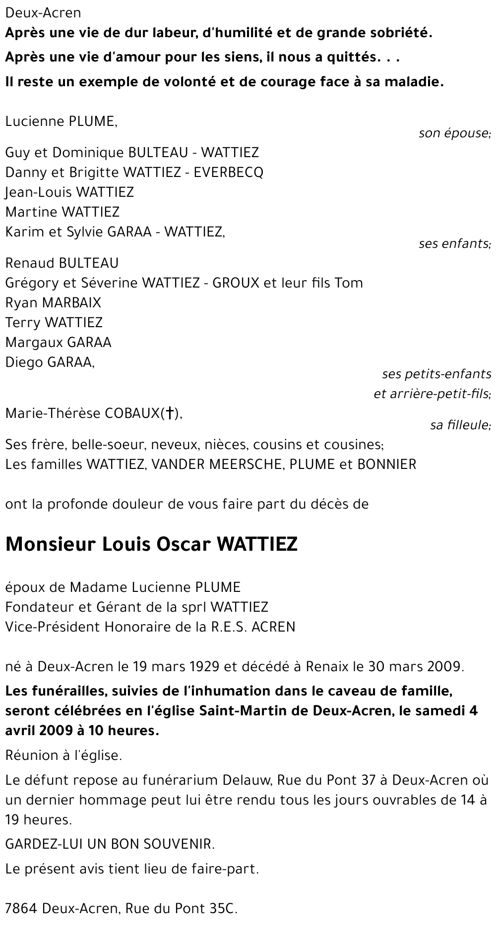 Louis Oscar WATTIEZ