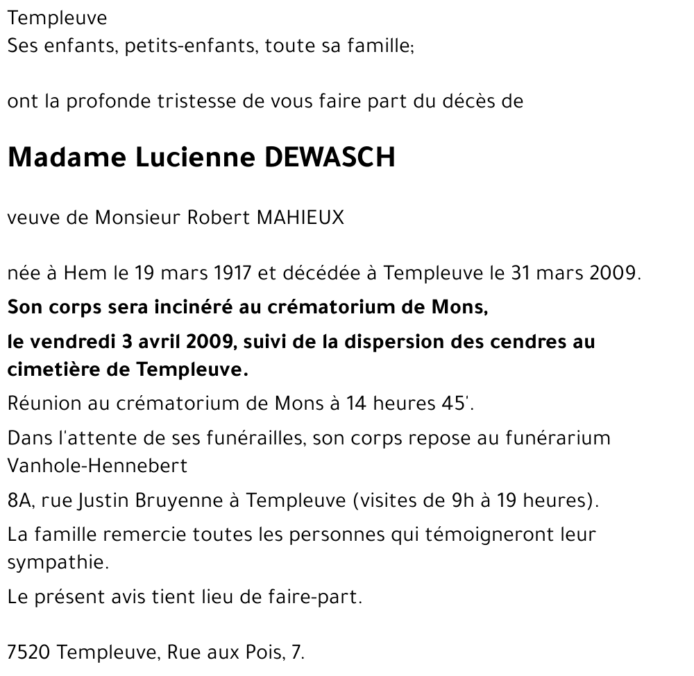 Lucienne DEWASCH