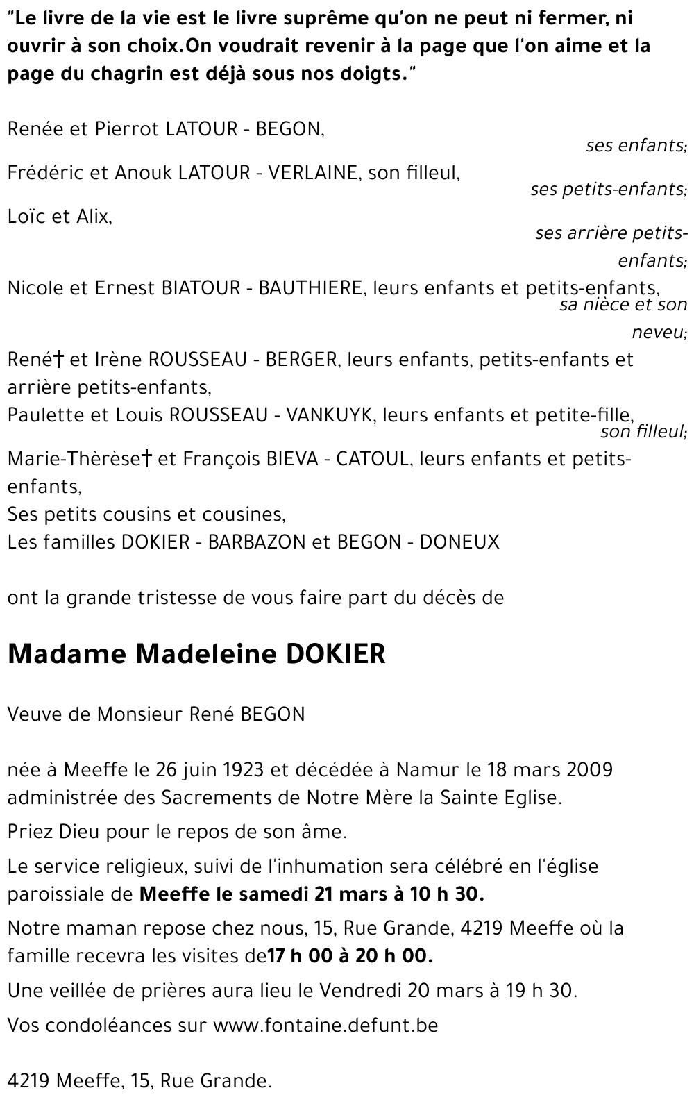 Madeleine DOKIER