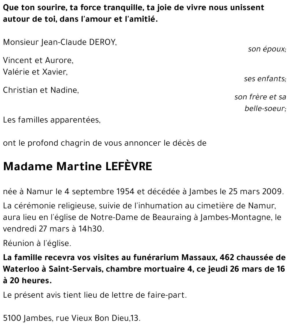 Martine LEFÈVRE