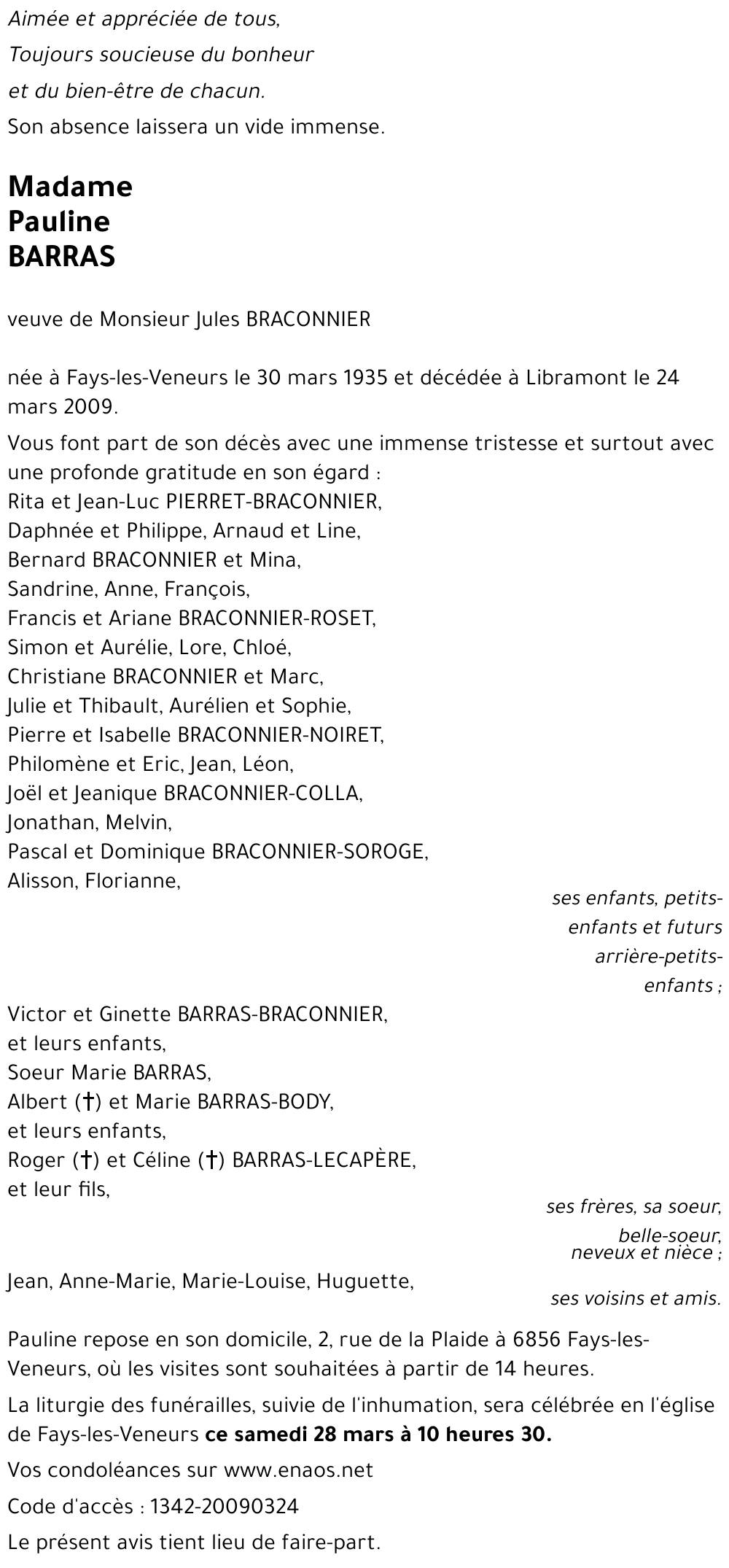 Pauline BARRAS
