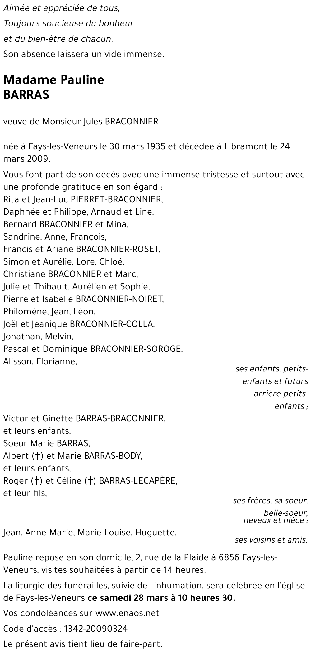 Pauline BARRAS