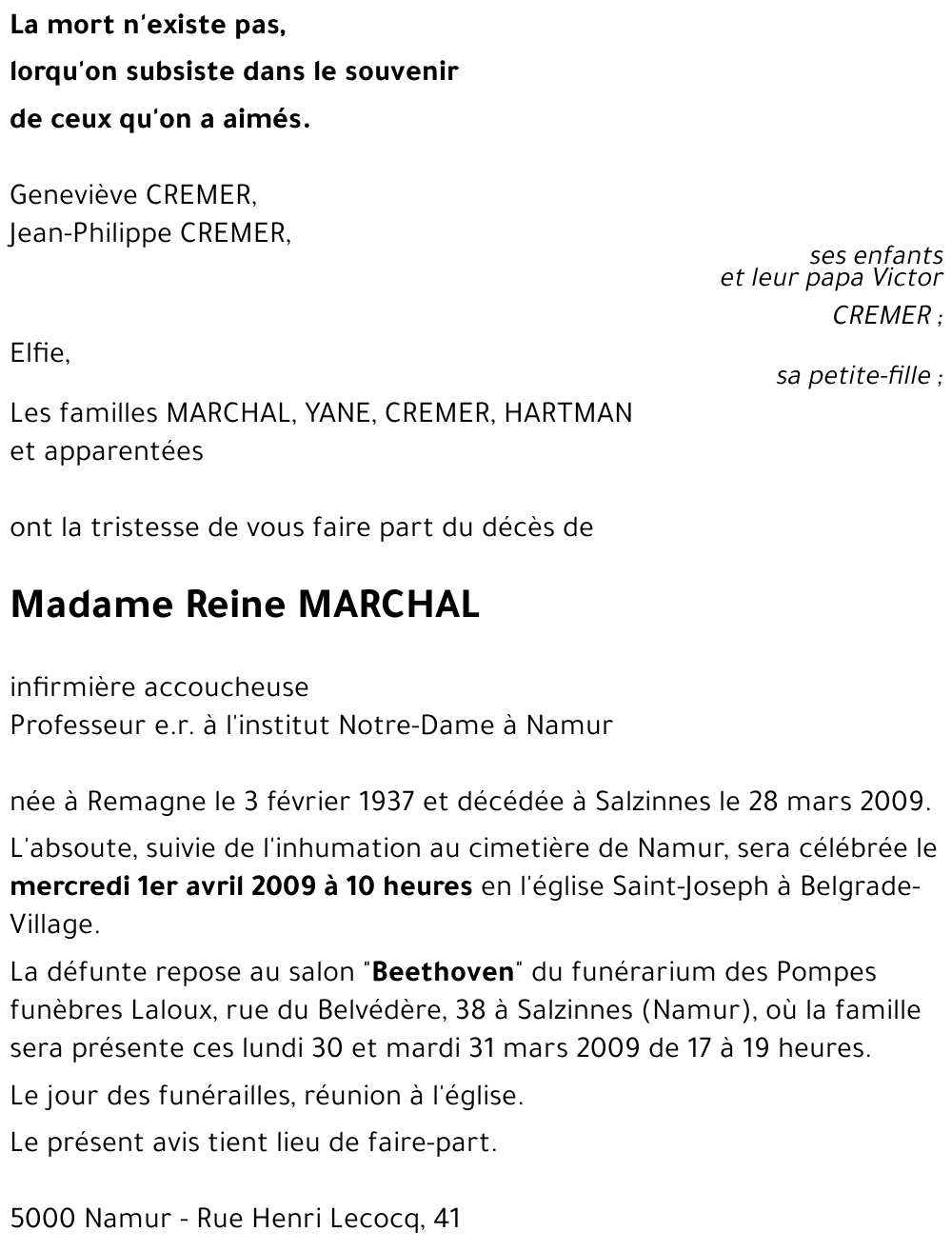 Reine MARCHAL