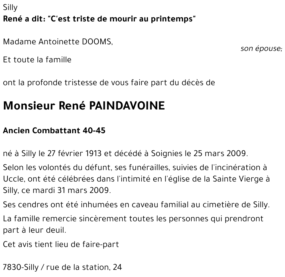 René PAINDAVOINE