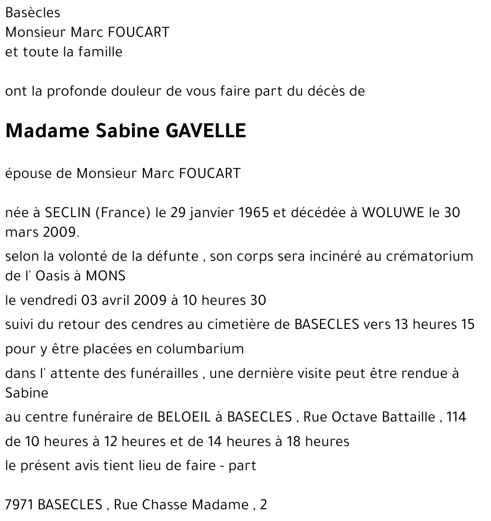 Sabine GAVELLE