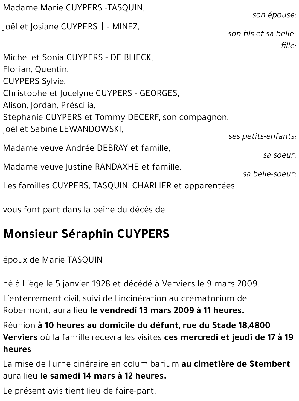 Séraphin CUYPERS