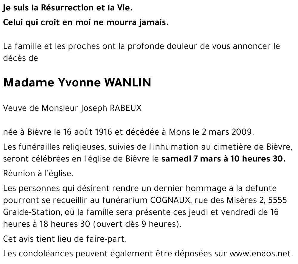 Yvonne WANLIN