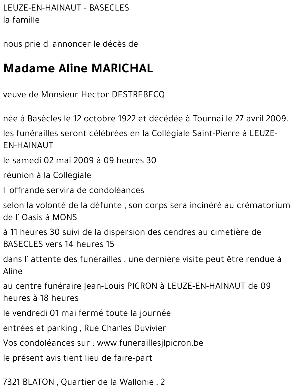 Aline MARICHAL