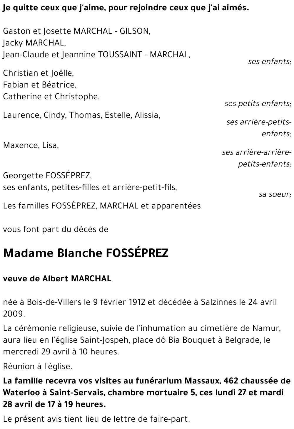 Blanche FOSSÉPREZ