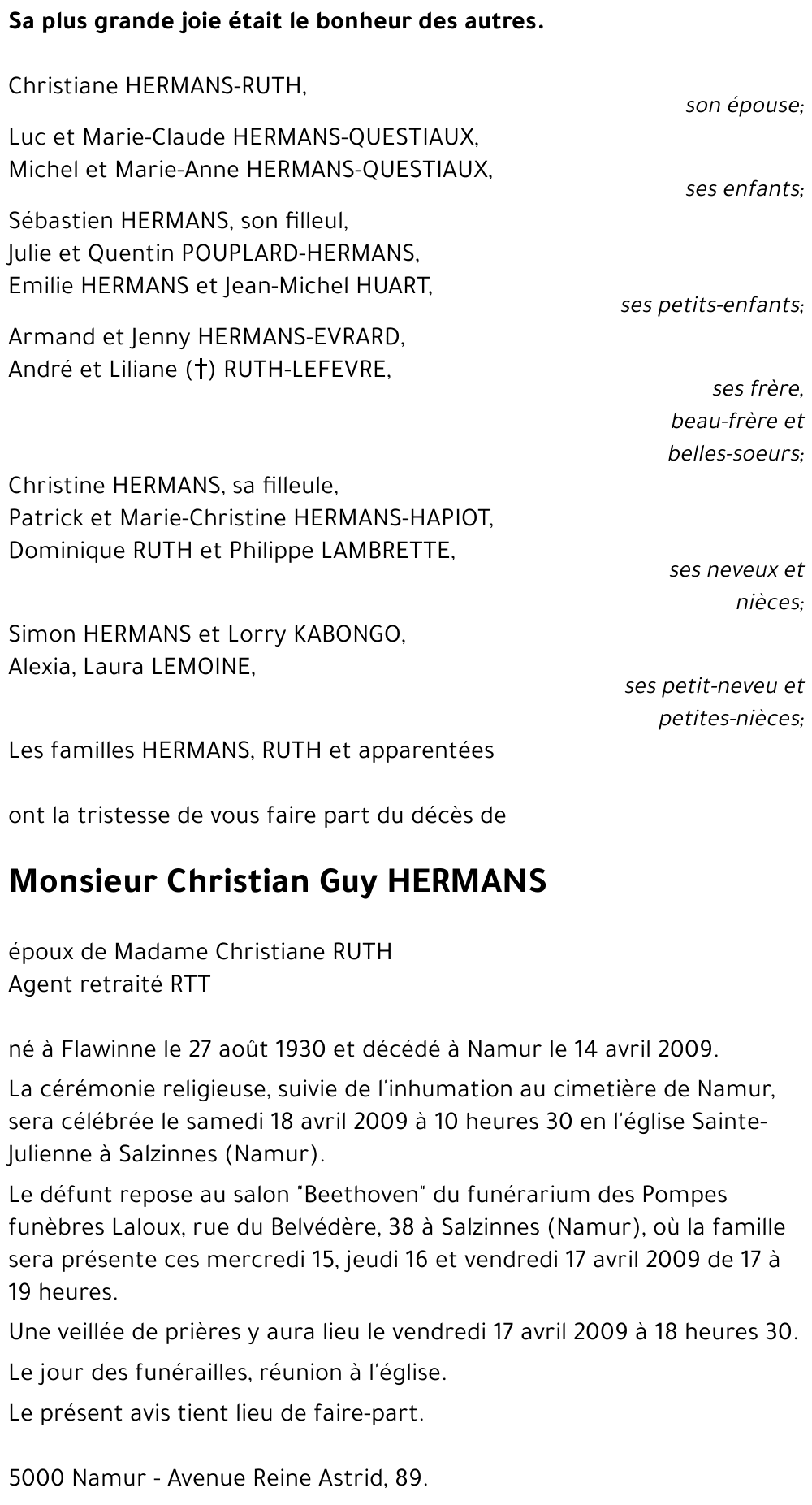 Christian Guy HERMANS